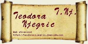 Teodora Njegrić vizit kartica